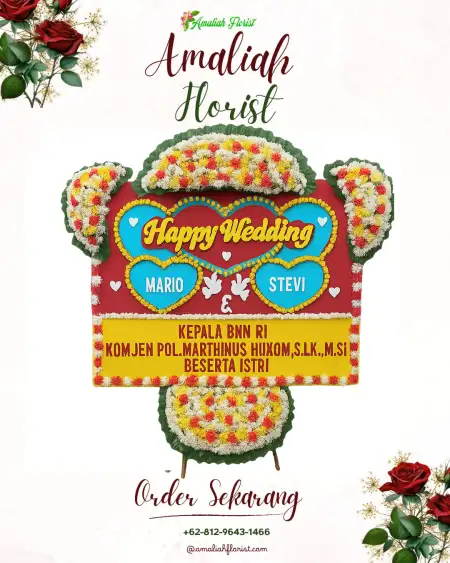 Papan Bunga Pernikahan Candirenggo